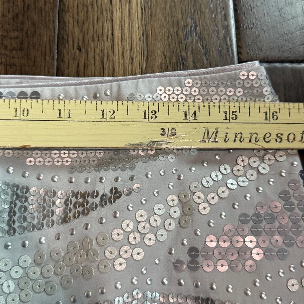 White House Black Market - WHBM sequin silver mini skirt 8 - Picture 5 of 8